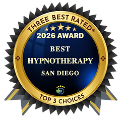 An image of an award as on of the Top 3 Best Choices or Best rated for Hypnotherapy in San Diego