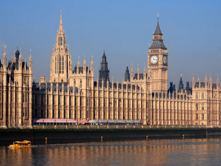 Westminster across from the Thames.