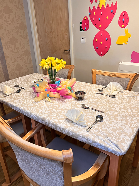 Easter Table setting in the home