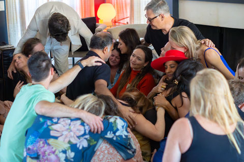 WeDeepen Love Club Immersion with Dave Asprey and Christina Weber, exploring biohacking, emotional intelligence, and deep relational connections for personal transformation.