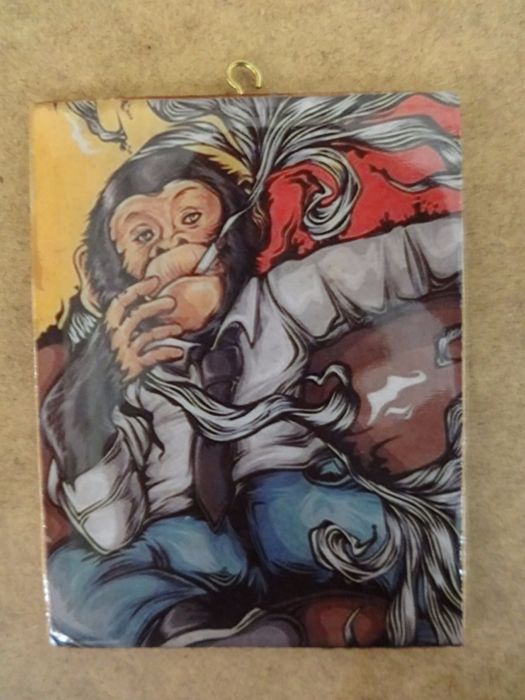 Cuadro Monkey Smoking