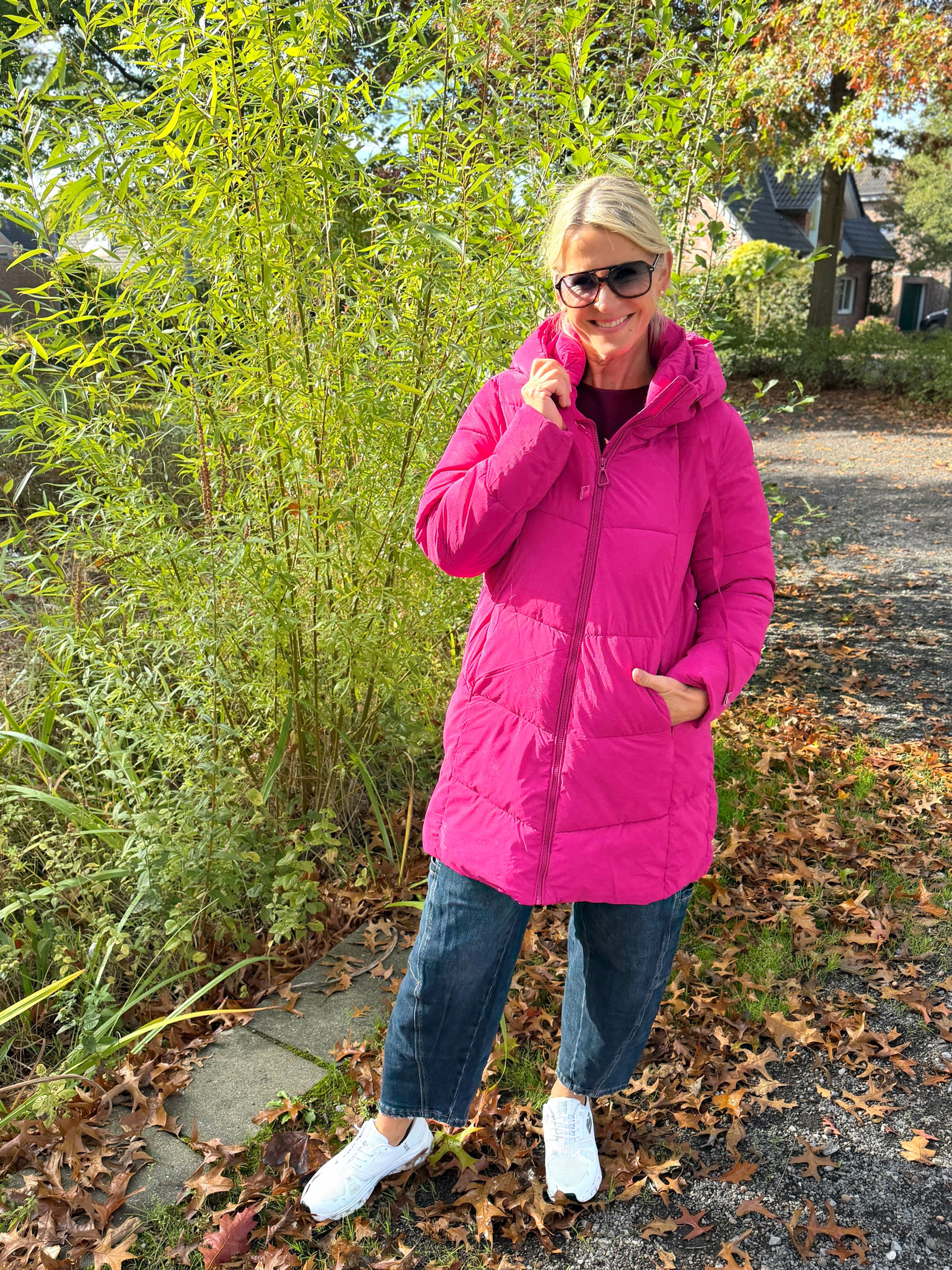Steppjacke lang Pink