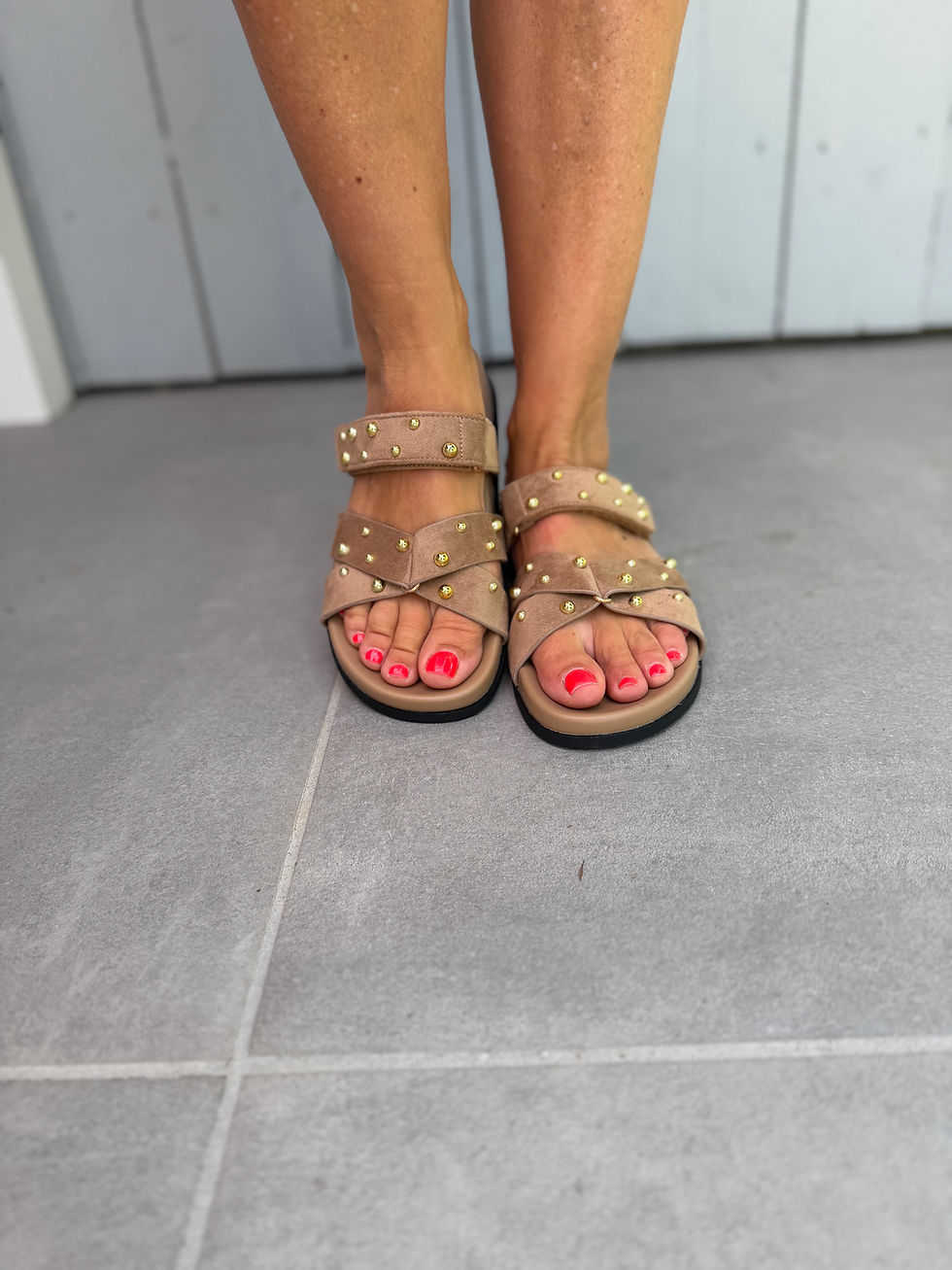 Miniaturbild: Sandale Nieten Taupe