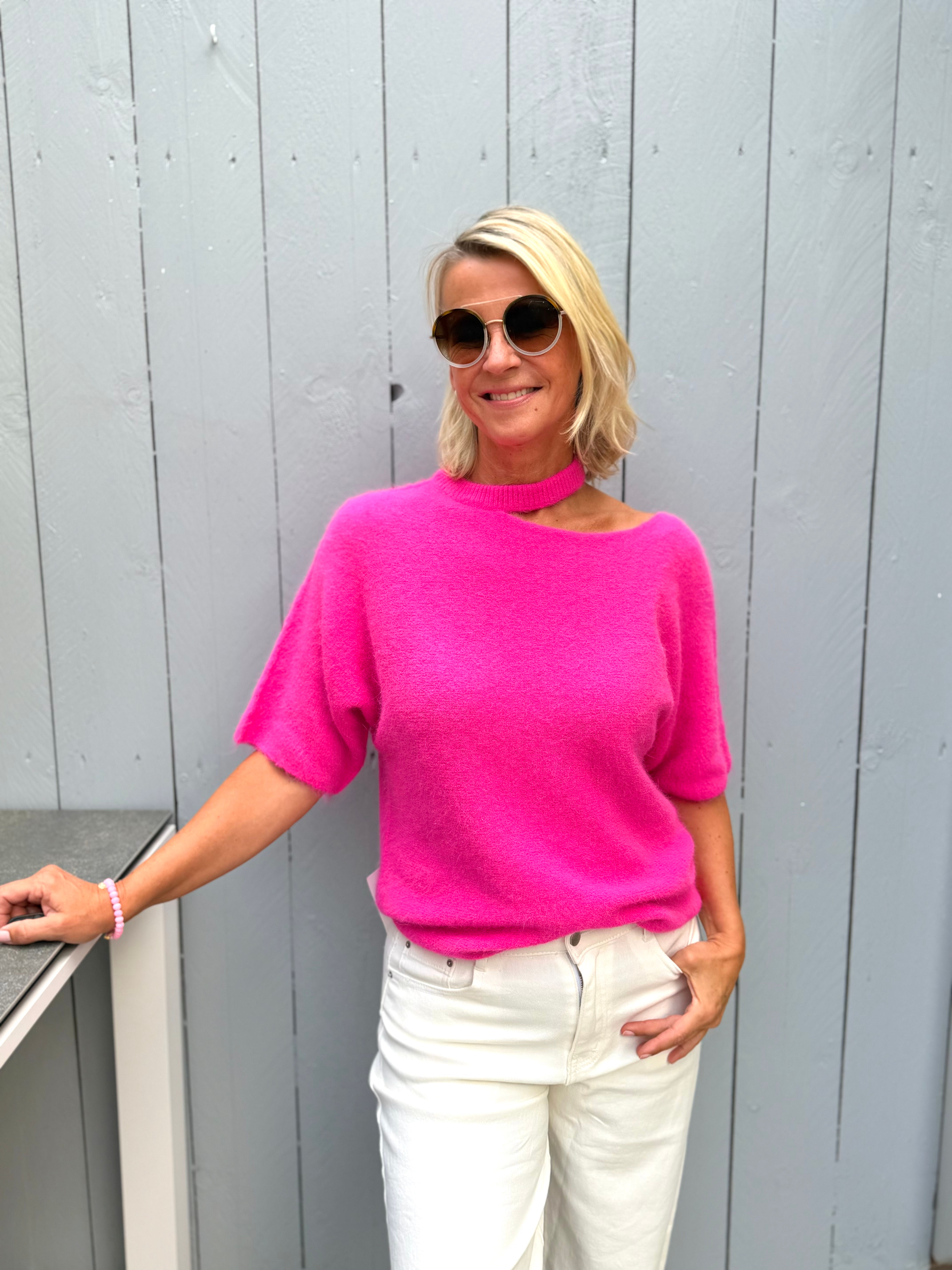 Strickpulli Fuchsia Love