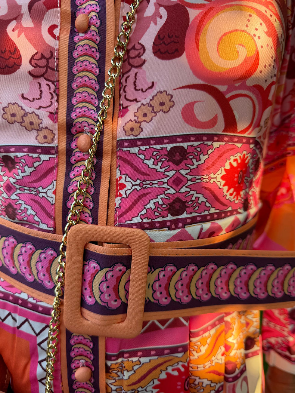Miniaturbild: Kleid Midi Mustermix Pink/Orange