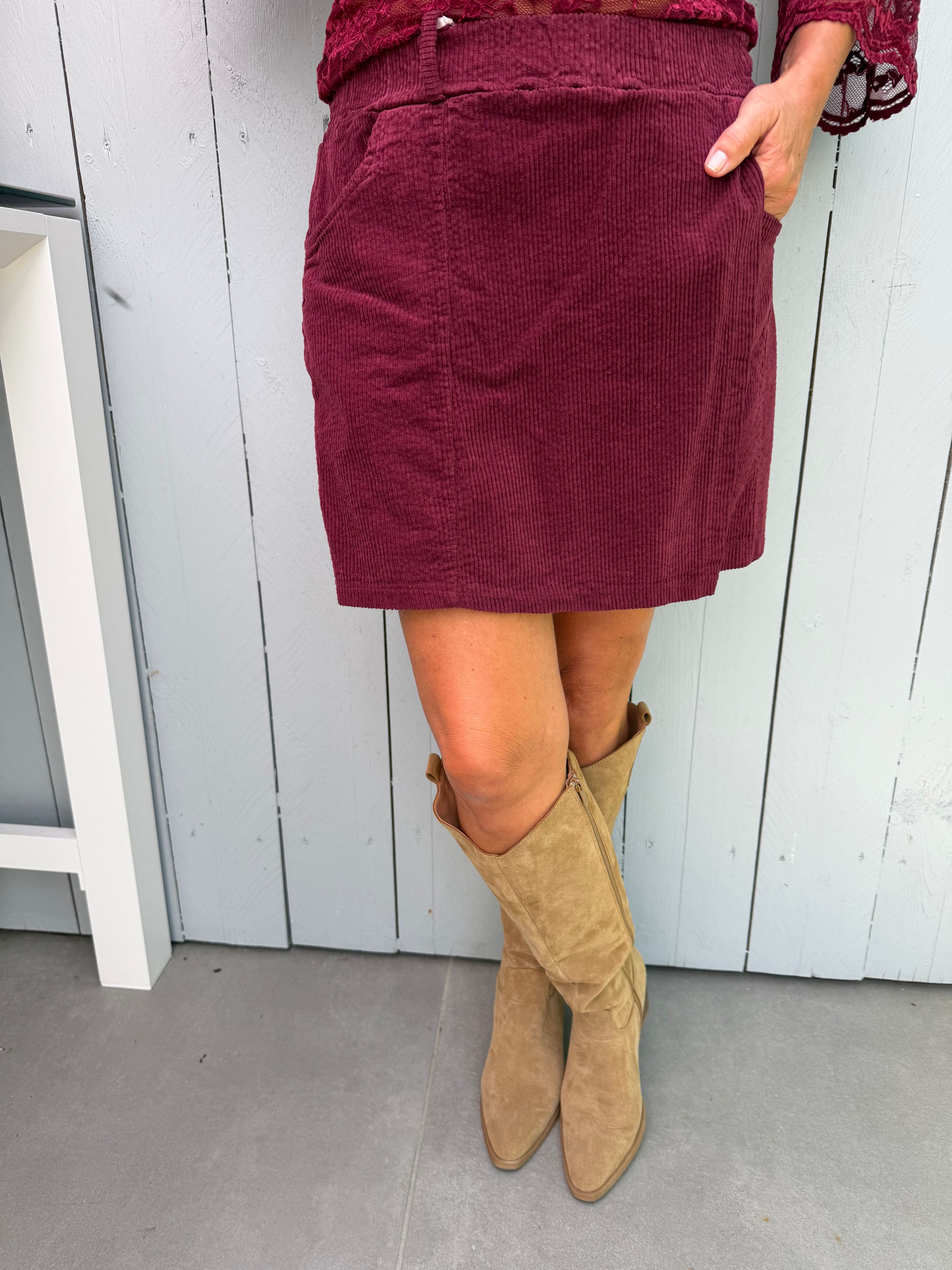 Skort Cord Bordeaux