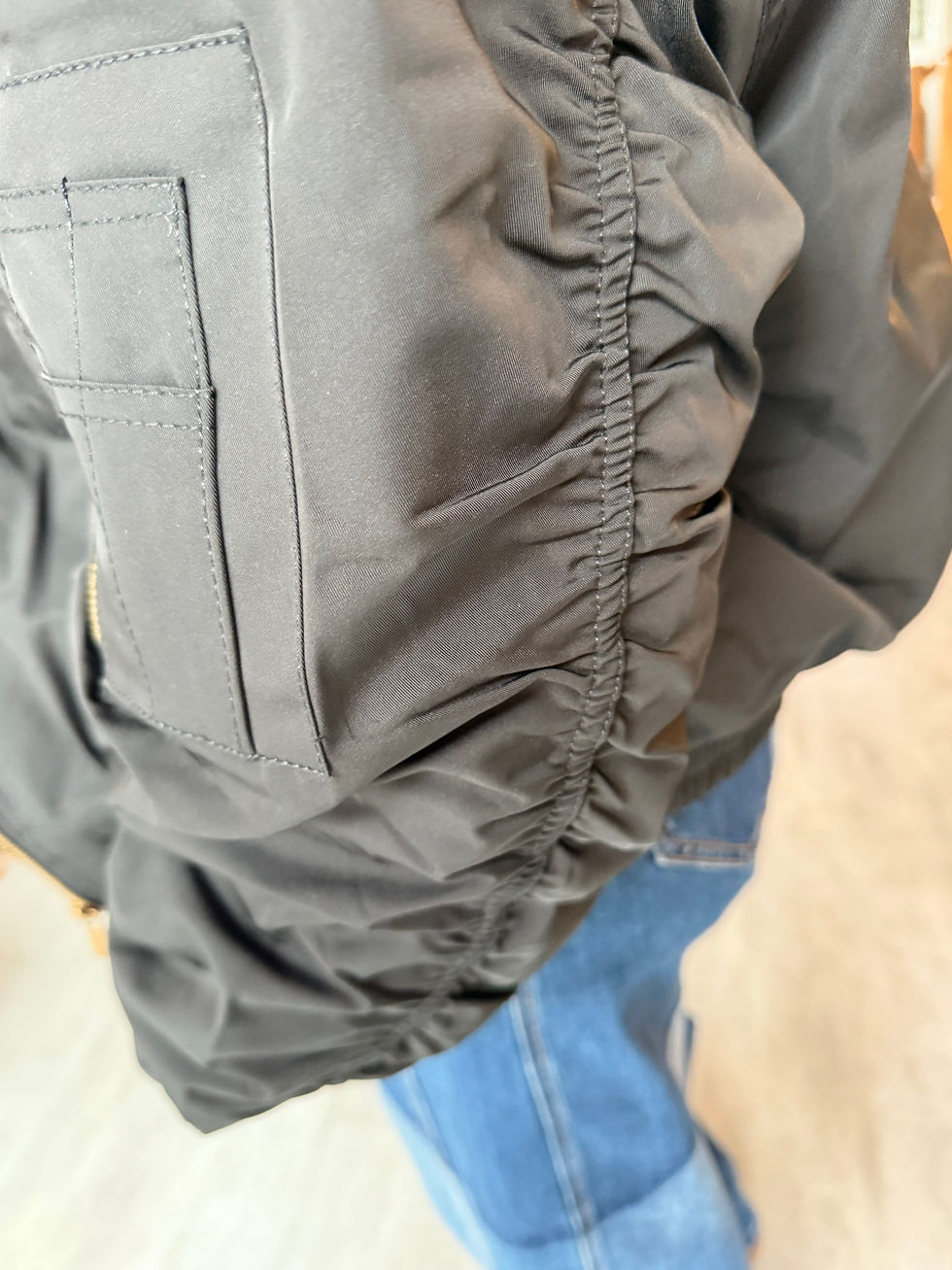 Miniaturbild: Jacke mit Teddykragen Schwarz