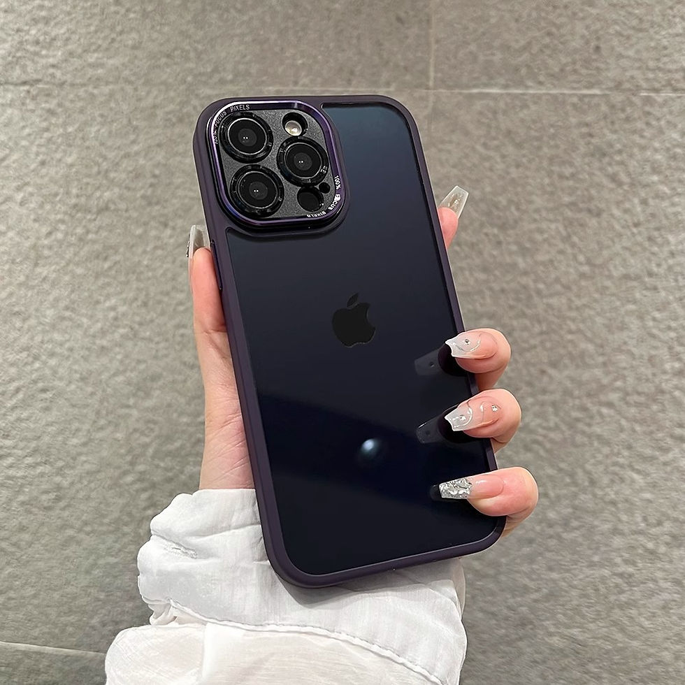 Thumbnail: Metal Lens Transparent Magnetic Case for iPhone 15 Pro Max