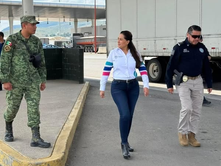 TERE JIMÉNEZ SUPERVISA SEGURIDAD EN PUERTA NORTE DEL ESTADO