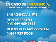 GOBIERNO DEL ESTADO TE COMPARTE LOS SIGUIENTES NÚMEROS DE EMERGENCIA