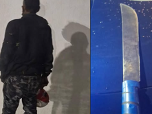 Gerardo "N" traía machetote en Lomas de Santa Anita || SE PUSO AGRESIVO, PERO FUE DETENIDO POR POLICÍAS MUNICIPALES