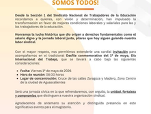 🏃‍♂️CONVOCA SNTE A PARTICIPAR EN EL DESFILE DEL “DÍA DEL TRABAJO”🏃‍♂️   