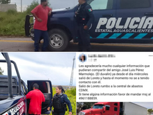 POLICÍA ESTATAL Y POLICÍA MUNICIPAL DE EL LLANO LOCALIZAN A UNA PERSONA QUE CONTABA CON UN REPORTE DE BÚSQUEDA