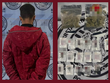‼️En la Feria….‼️MARIO “N”FUE DETENIDO POR OFICIALES DE LA POLICÍA ESTATAL EN PODER DE 18 ENVOLTORIOS QUE CONTENÍAN SUSTANCIAS AL PARECER ILÍCITAS. #PoliciacaContrastes🚓 🚓🧑🏽✈️🚨