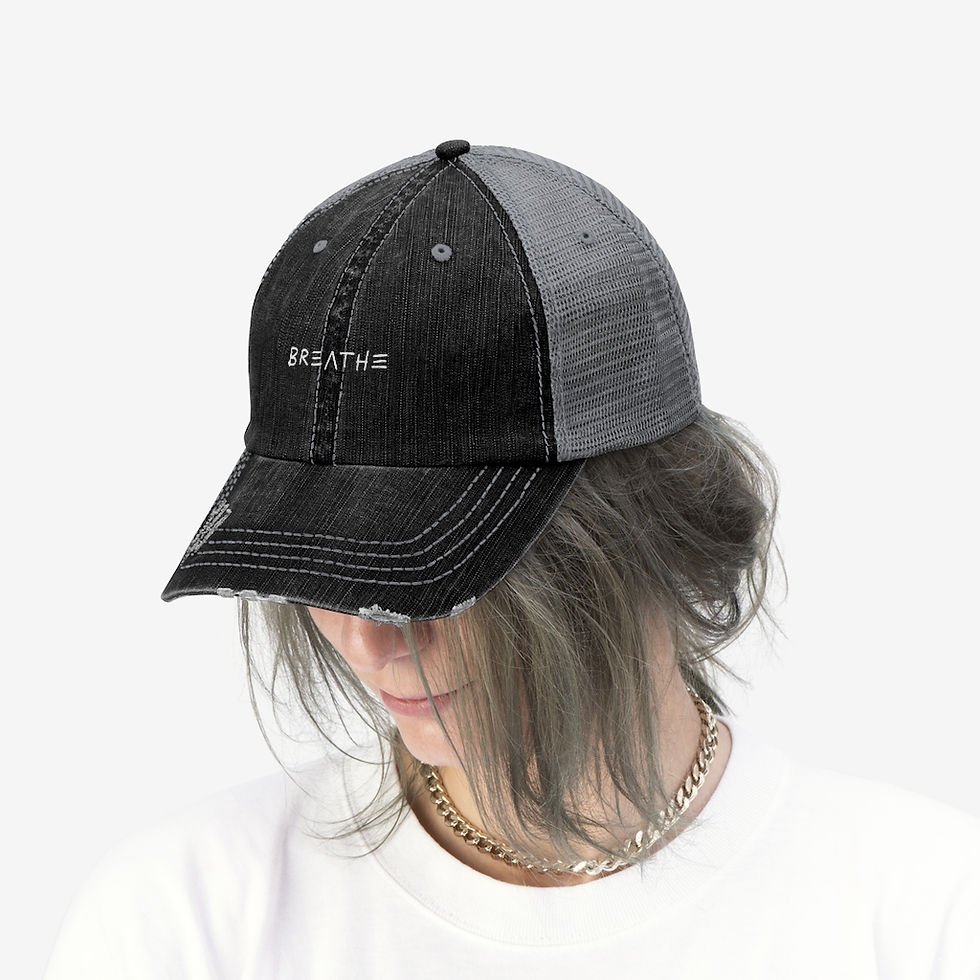 Thumbnail: 'Breathe' x Unisex Trucker Hat