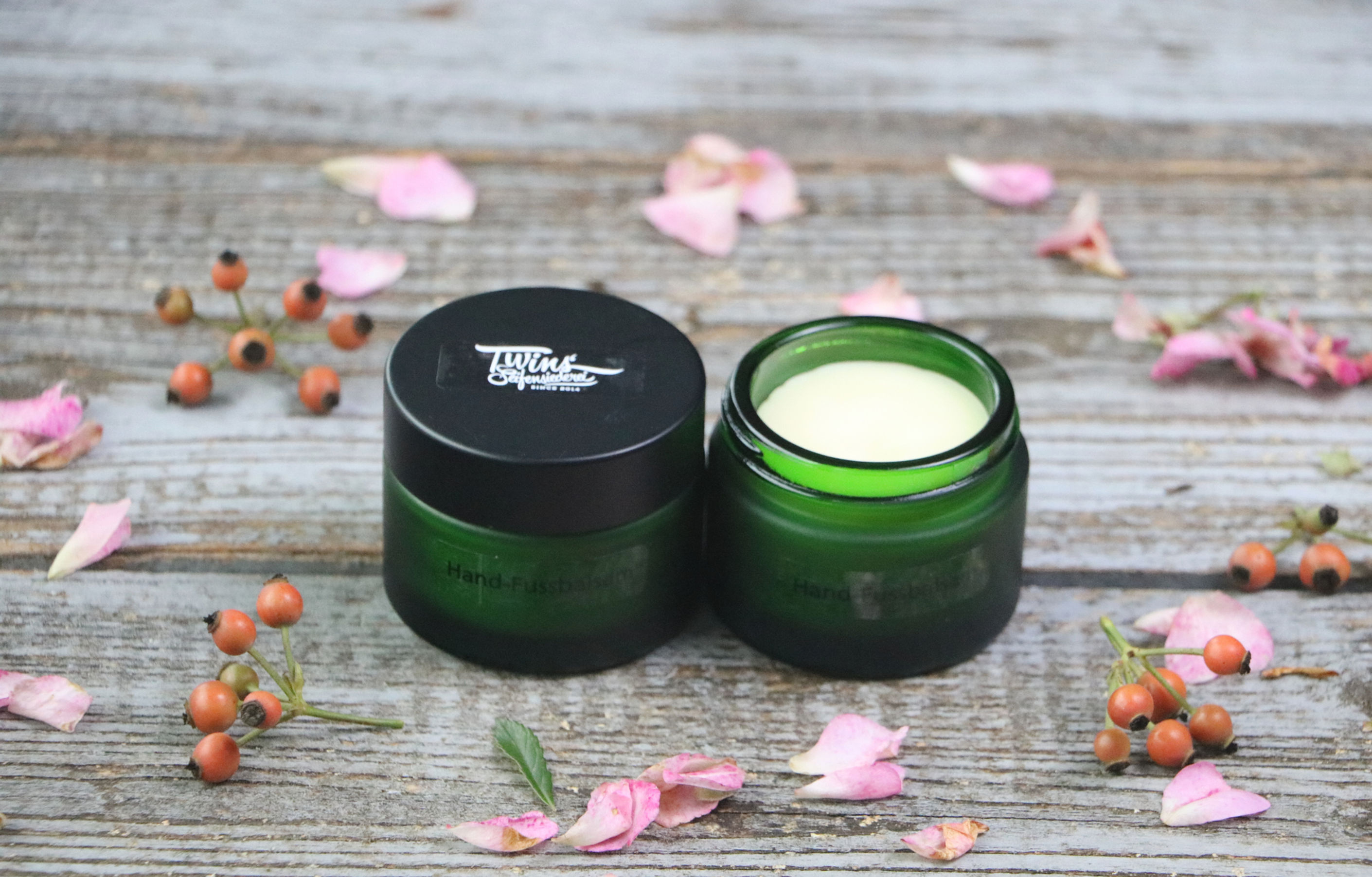 Hand- und Fussbalsam 50 ml im Glastiegel sehr pflegend, vegan & 100% natrurrein