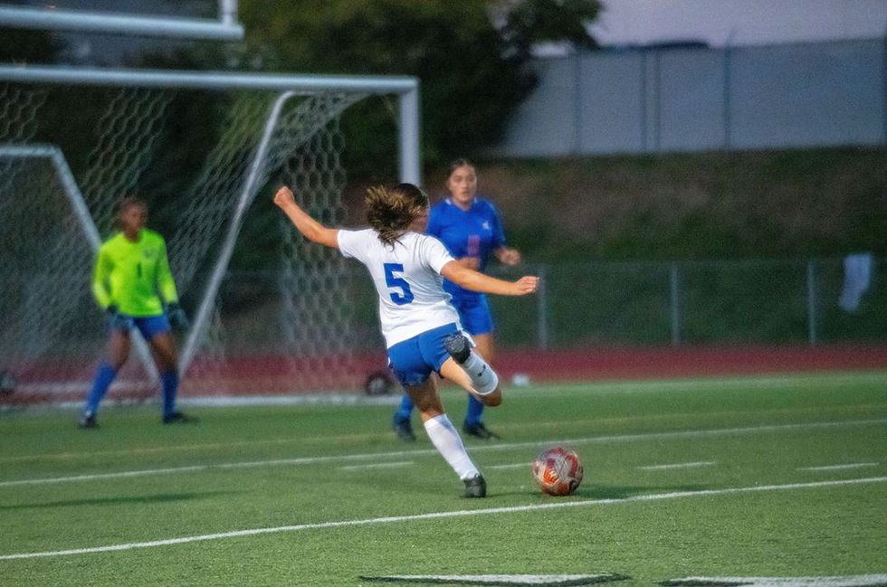 Eatonville's Ryleigh Chopic takes a shot on goal against the Washington Patriots. Chopic would go on to score both of the Cruisers goals in their 2-0 victory. Photo: Heather Quirie
