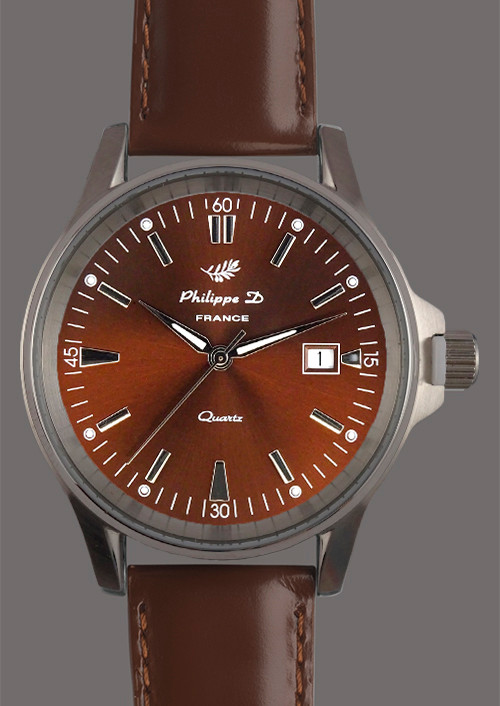 Montre Quartz boîtier inoxydable
