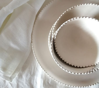 Ciotole in grès bianche