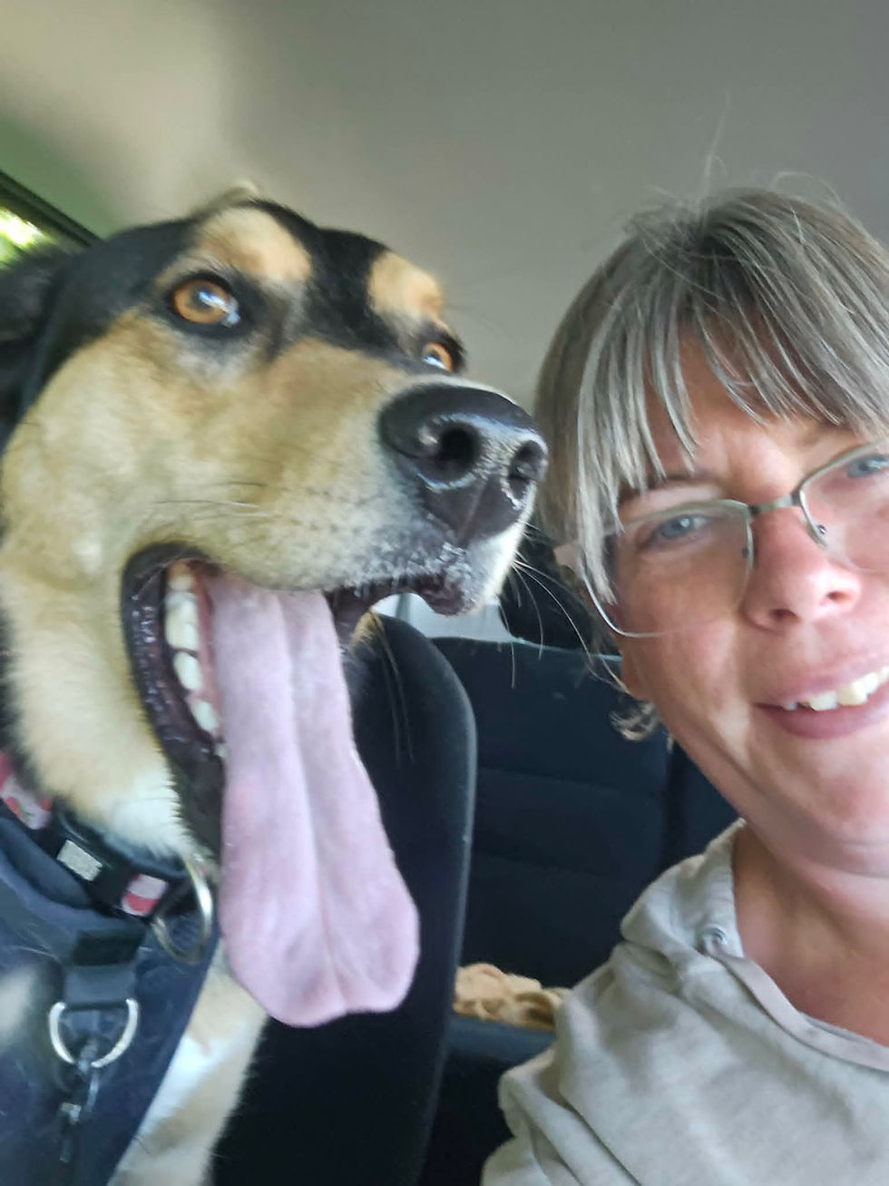Lady with her dog
