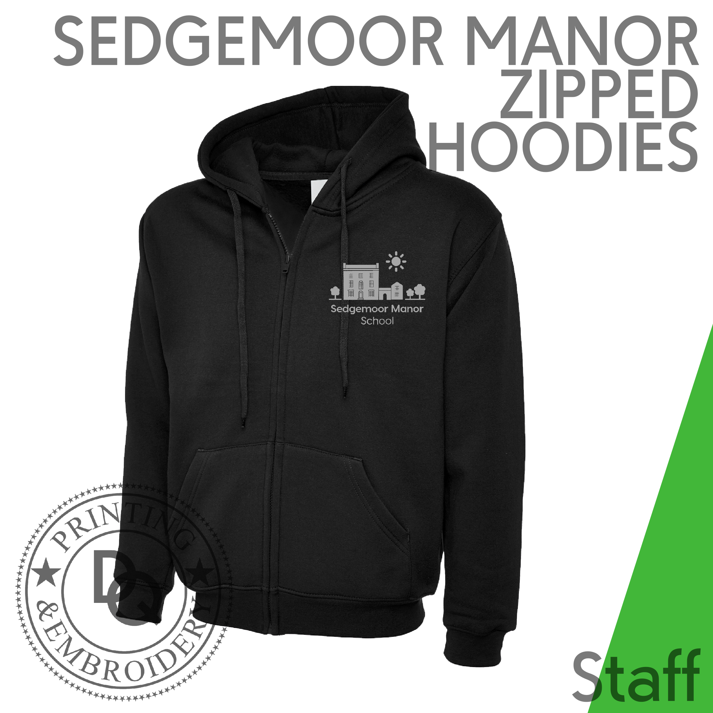 Staff Sedgemoor Manor Zipped Hoodie