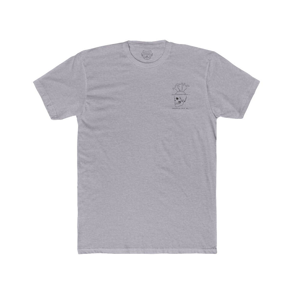 Thumbnail: "Off the Map, Out of Mind" Skull T-Shirt - Emerald Isle NC Edition