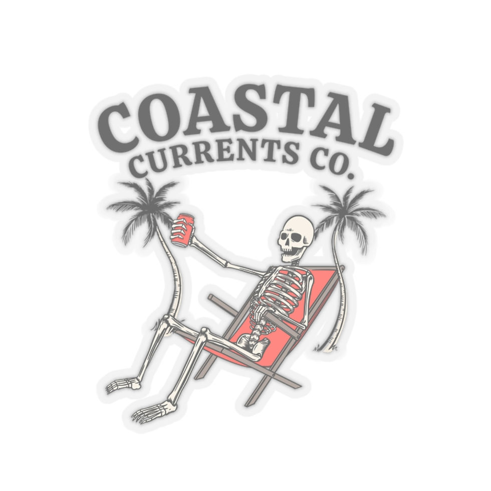 Thumbnail: Skeleton Cheers Sticker – Coastal Current Co.
