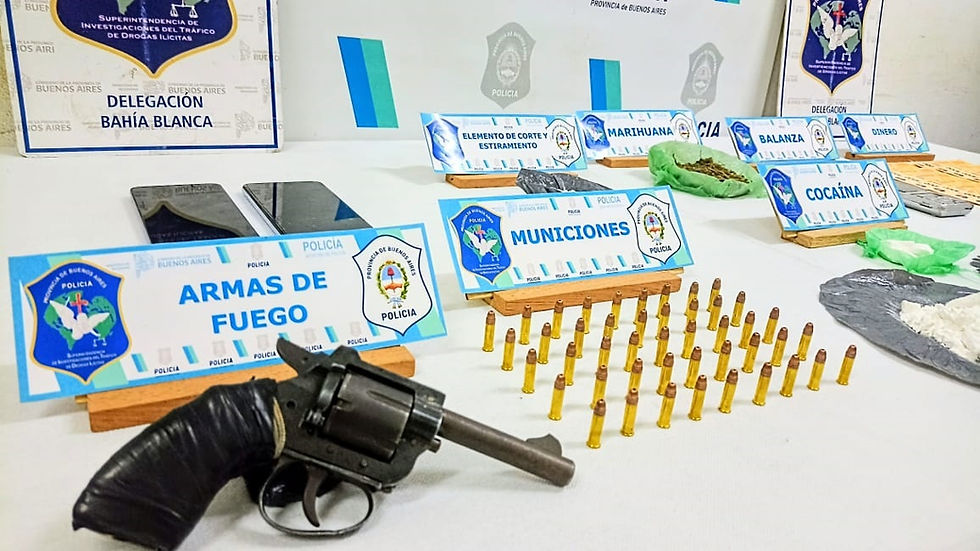 Allanamiento: un aprehendido por tenencia de arma de fuego y drogas para la venta