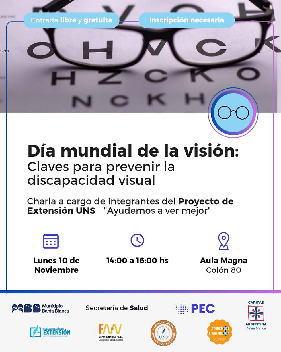 “Claves para prevenir la discapacidad visual” – charla en el marco del Día Mundial de la Visión