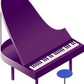 Purple Grand Piano