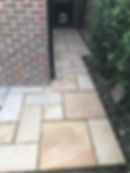 bit of pattern sandstone patio layed in