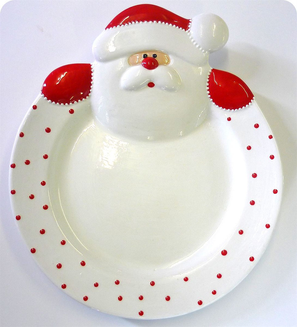 Santa Rimmed Plate