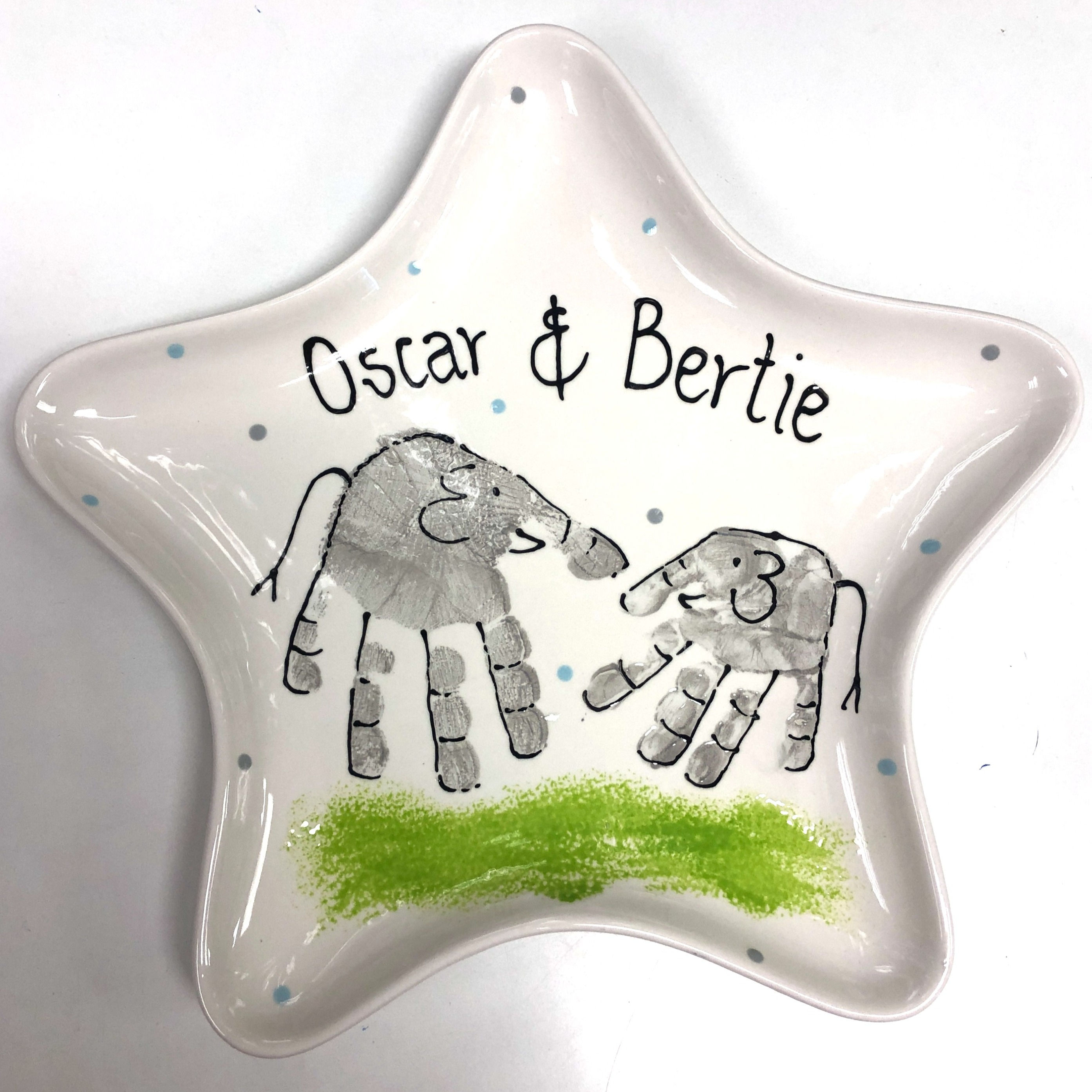 Sibling Handprint Elephants