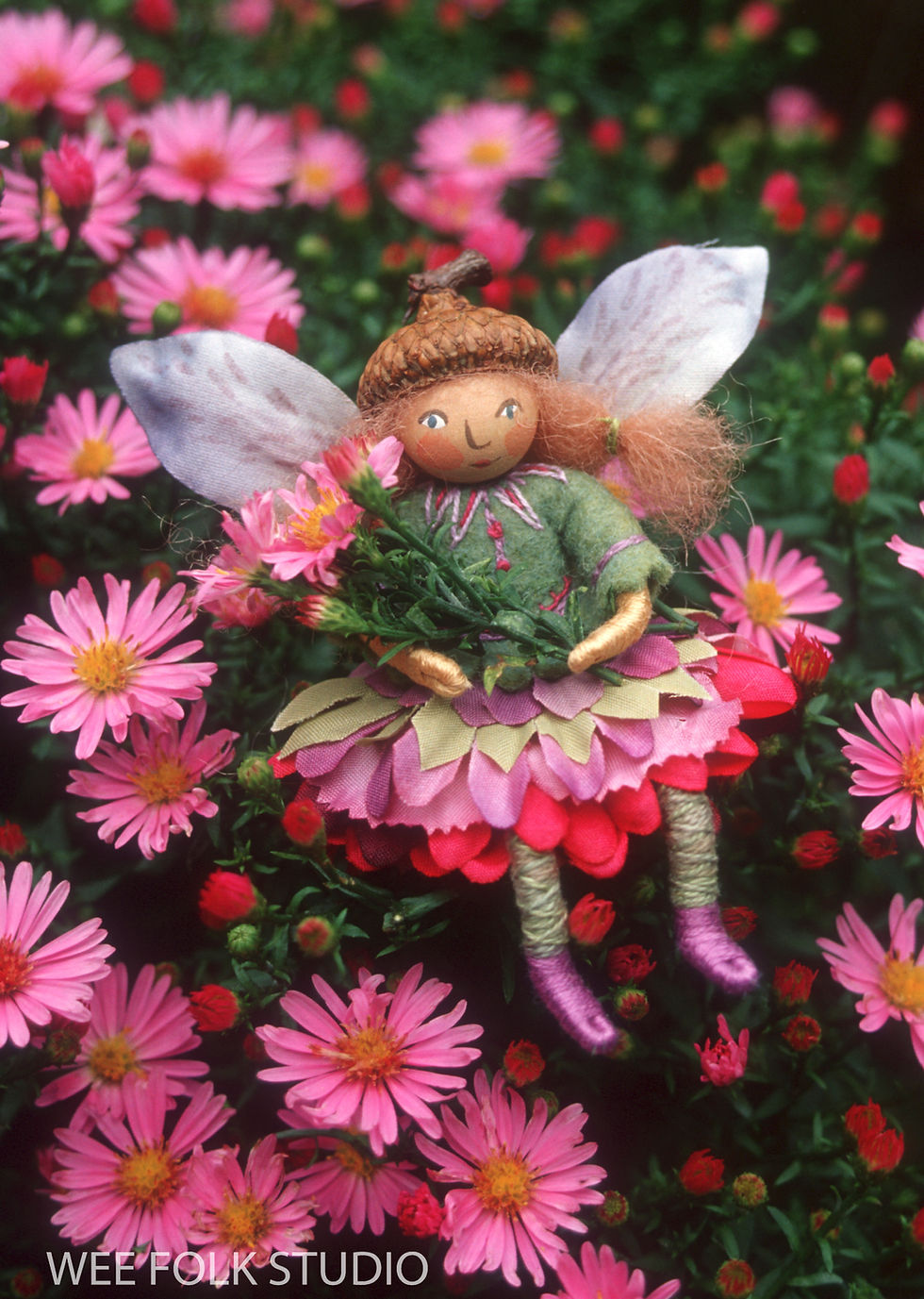 Felted, flower fairies