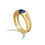 Miniature : Bague moderne contemporaine pièce unique sur-mesure homme femme chevalière art deco saphir design pure or BEL-AMI Paris