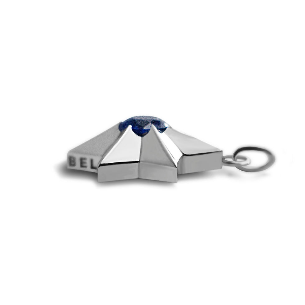 Pendentif étoile de David saphir diamants or gris blanc talisman Joaillerie contemporain moderne design BEL-AMI Paris