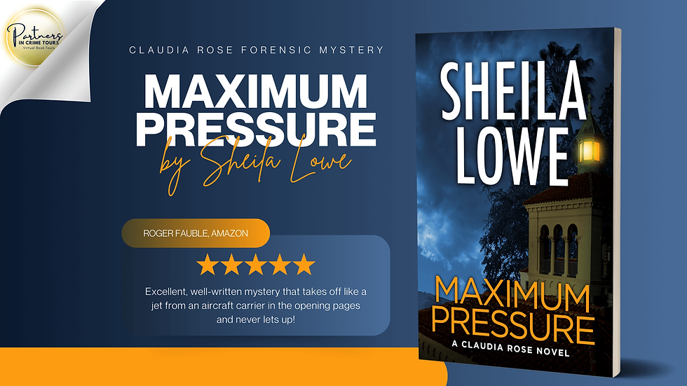 Excerpt & #Giveaway: Maximum Pressure (Claudia Rose Forensic Handwriting Mysteries #9) by Sheila Lowe