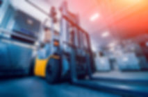 Forklift loader. Pallet stacker truck equipment at warehouse. Background.jpg