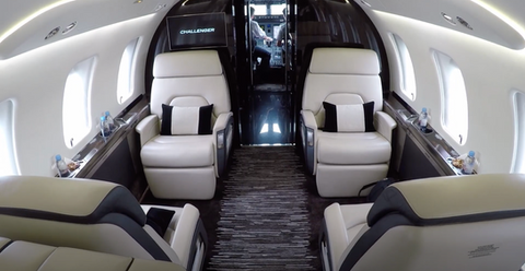 Business jet interior