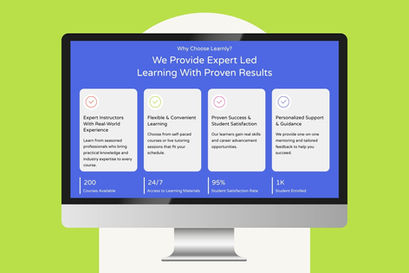 Responsive website preview of Learnly Wix Studio Template for Online Courses
