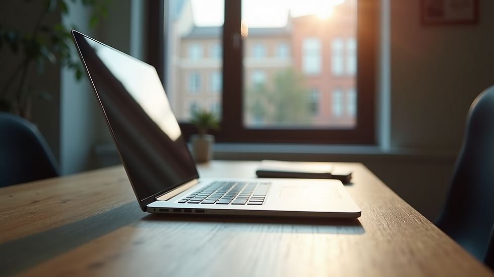 Eye-level view of a laptop on a desk with a study session in progress