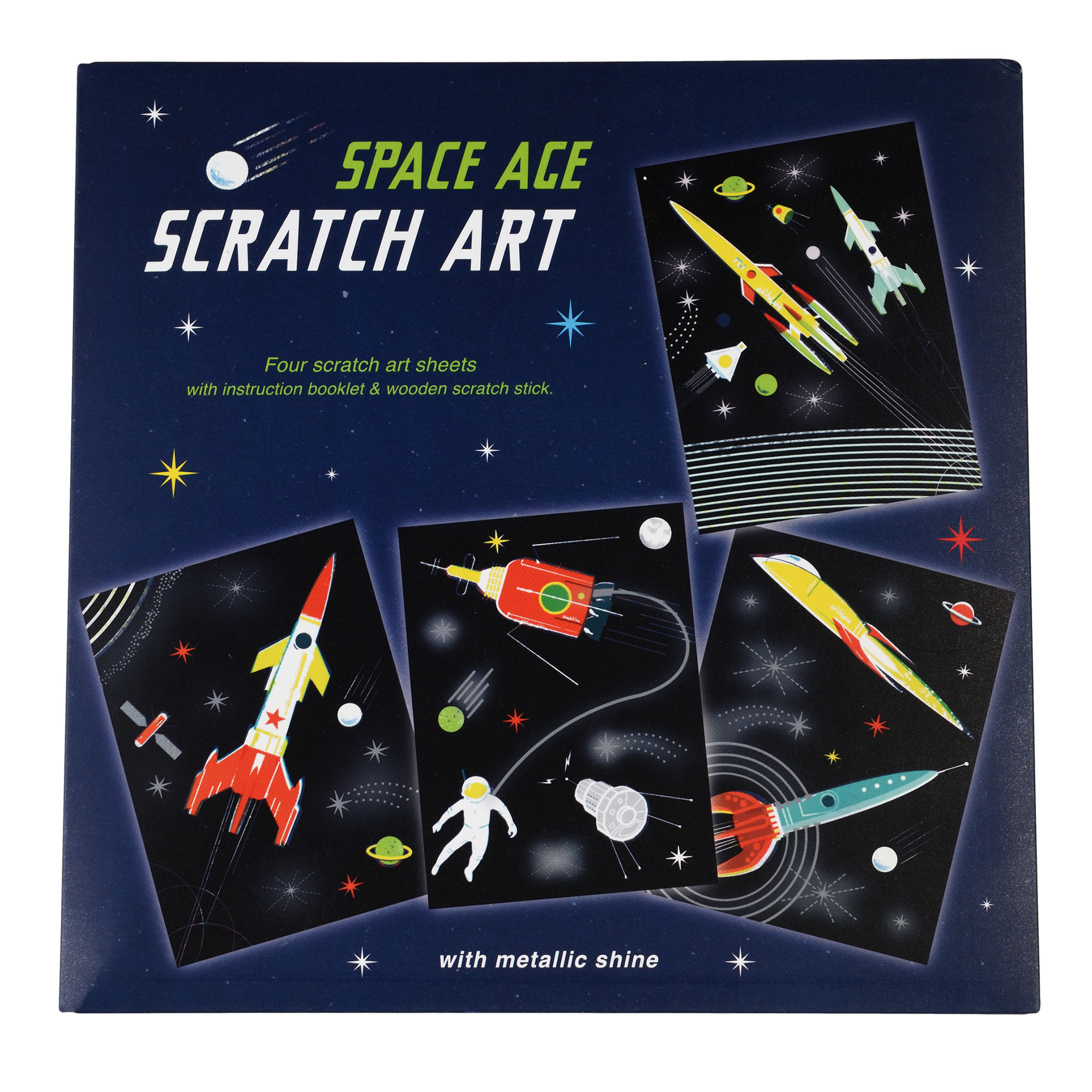 SPACE AGE SCRATCH ART