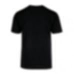 Camiseta negra unisex, vista trasera, personalizable con estampados, ideal para uniformes de trabajo.