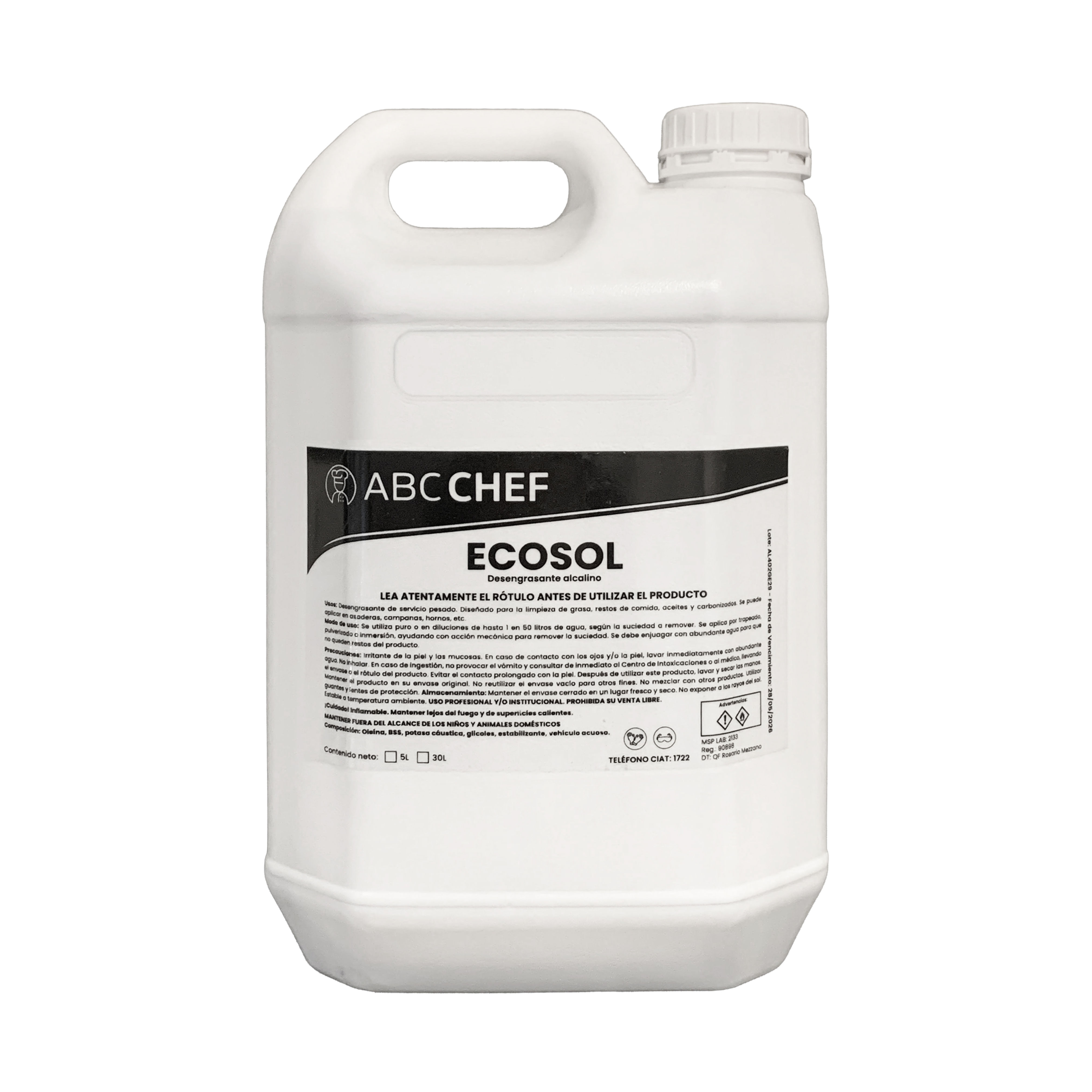 ECOSOL - 5lts Desengrasante alcalino