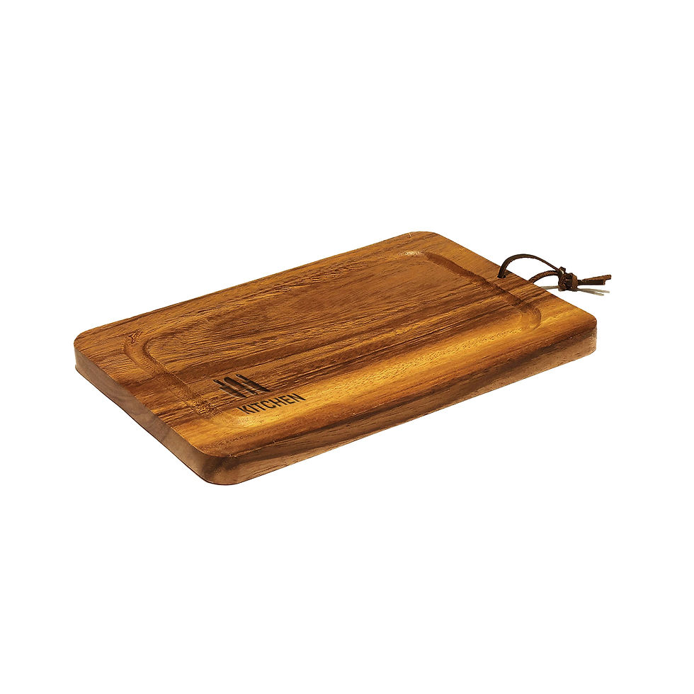 Tabla rectangular de madera acacia - 46x30x2.5cm
