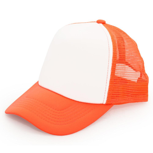 Gorro Trucker Naranja Flúor Abc Chef Uniformes Gastronómicos