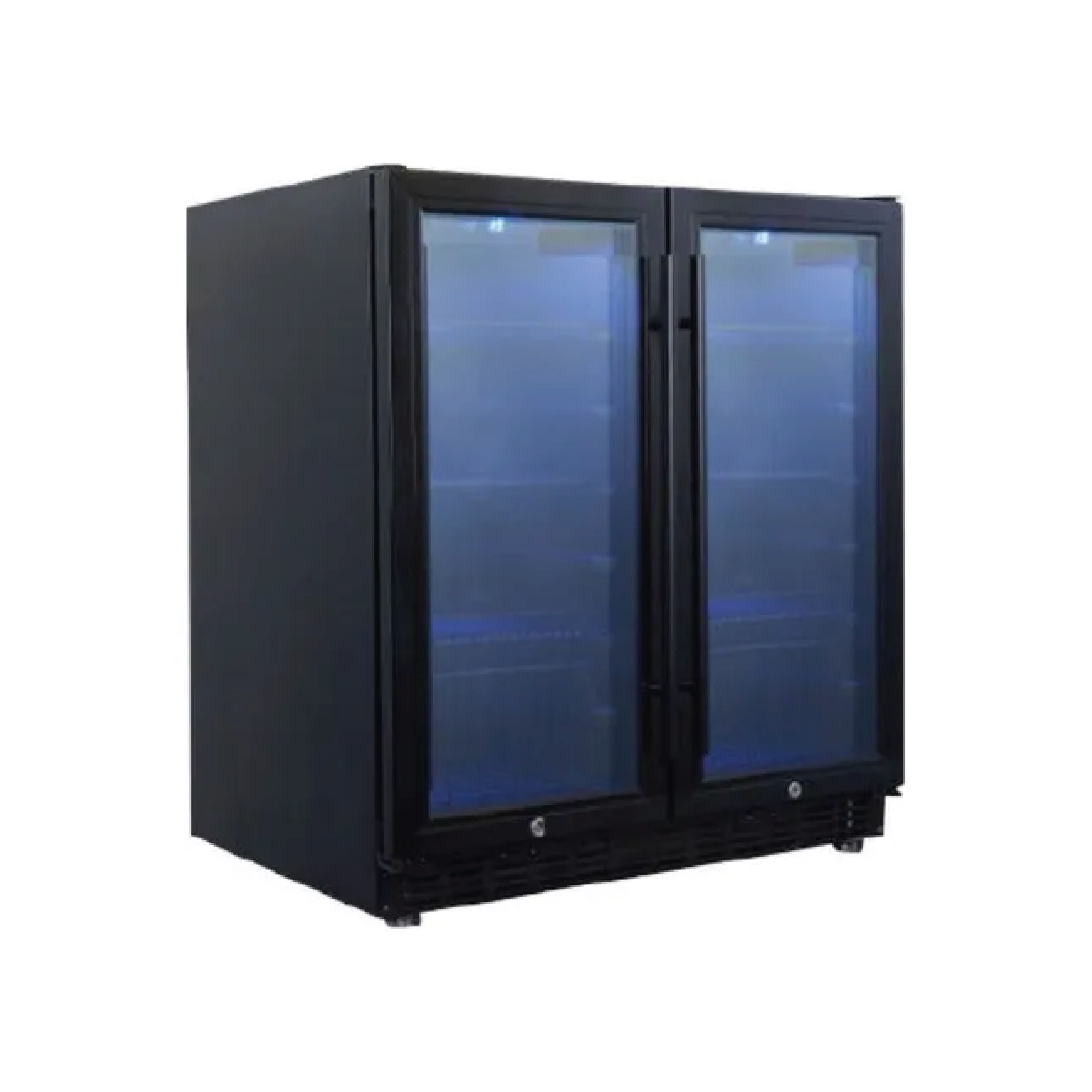 Cava para cervezas y bebidas doble zona de puerta negra