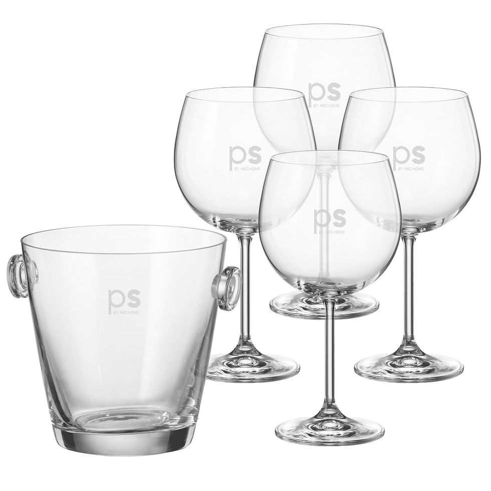 Set Cool 5 piezas Hielera 4 copas Gin Tonic Bohemia