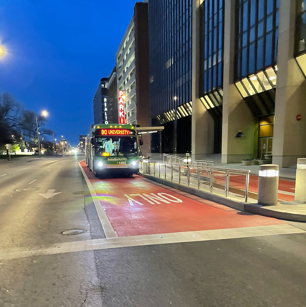 Dedicated bus lane.
