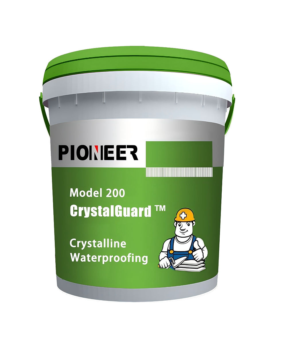 CrystalGuard™ 200 integral crystalline waterproofing admixture in pail packaging for durable self-sealing concrete protection.